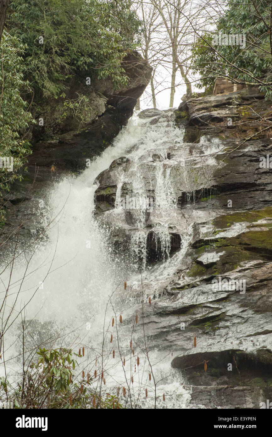 Die Abwanderung von Sky Valley Wasserfall Stockfoto