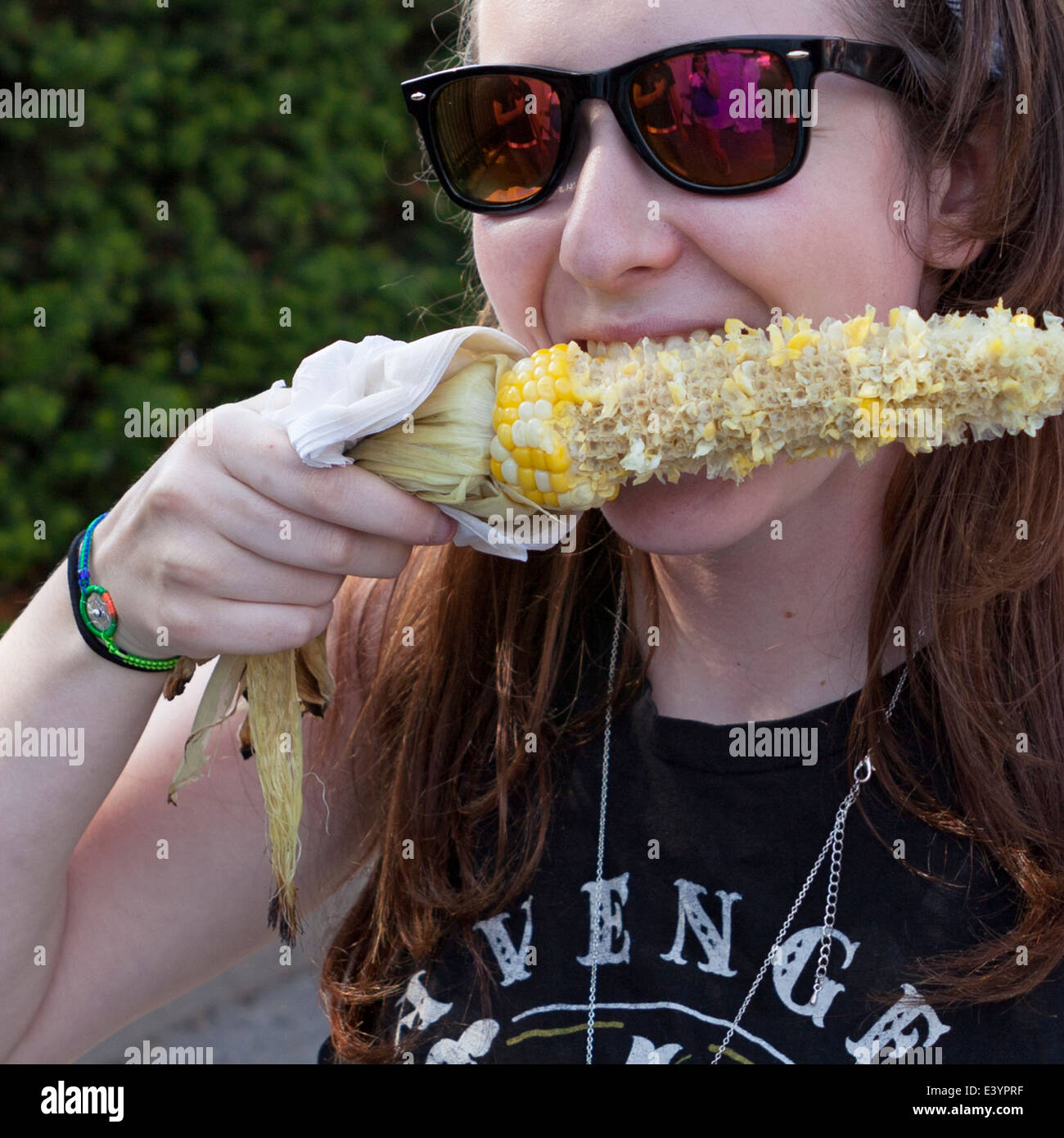 Leute genießen Summerfest in Milwaukee, Wisconsin, USA. Stockfoto