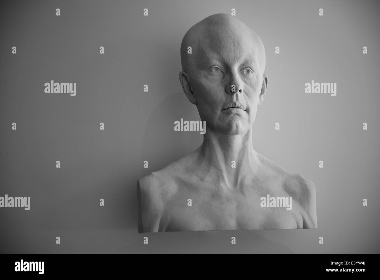 Gips Büste auf einer Art Gallery of Ontario vor Wand, die aussieht wie ein Alien Toronto Stockfoto