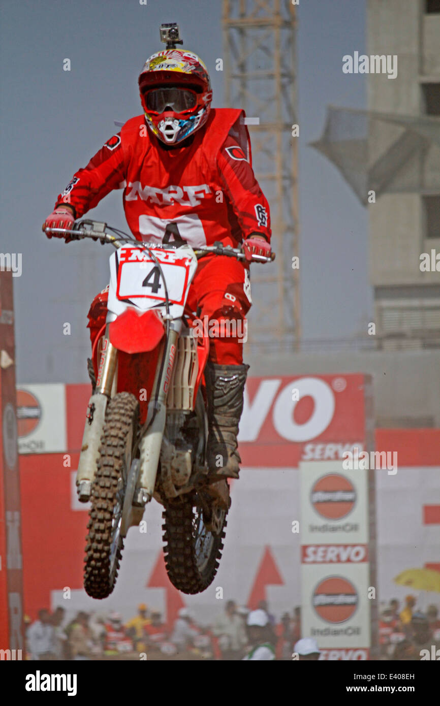 Dirt-Track-Motorrad-Rennsport Stockfoto