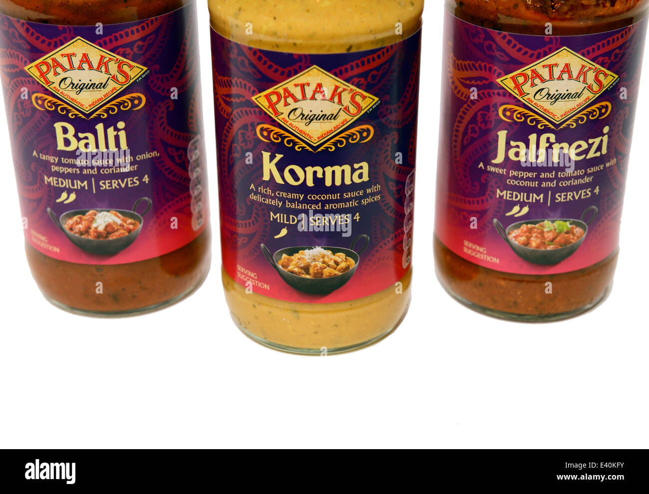 Patak Curry-Sauce Stockfoto