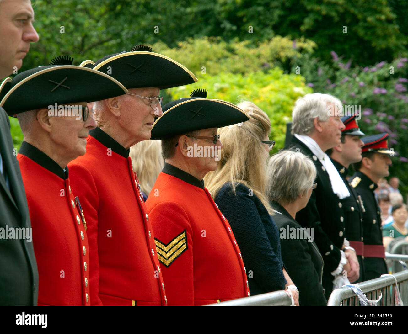 Chelsea-Rentner bei einer Parade für Armed Forces Day Stockfoto