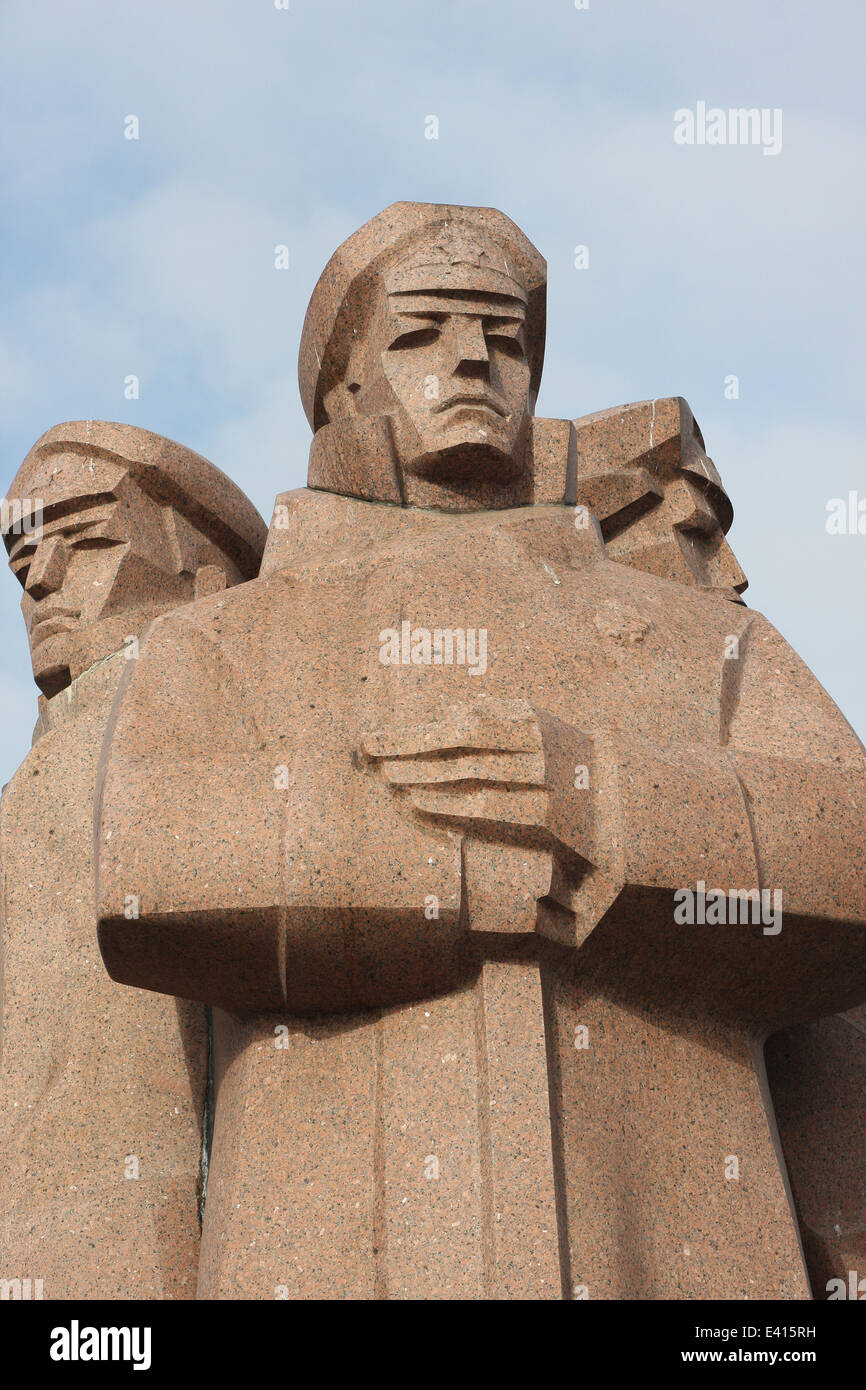 Roten Gewehrschützen Denkmal in Riga Lettland Stockfoto