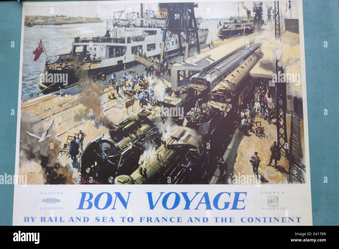 England, Hampshire, Ropely Erbe Bahnhof, historische Eisenbahn Poster Stockfoto