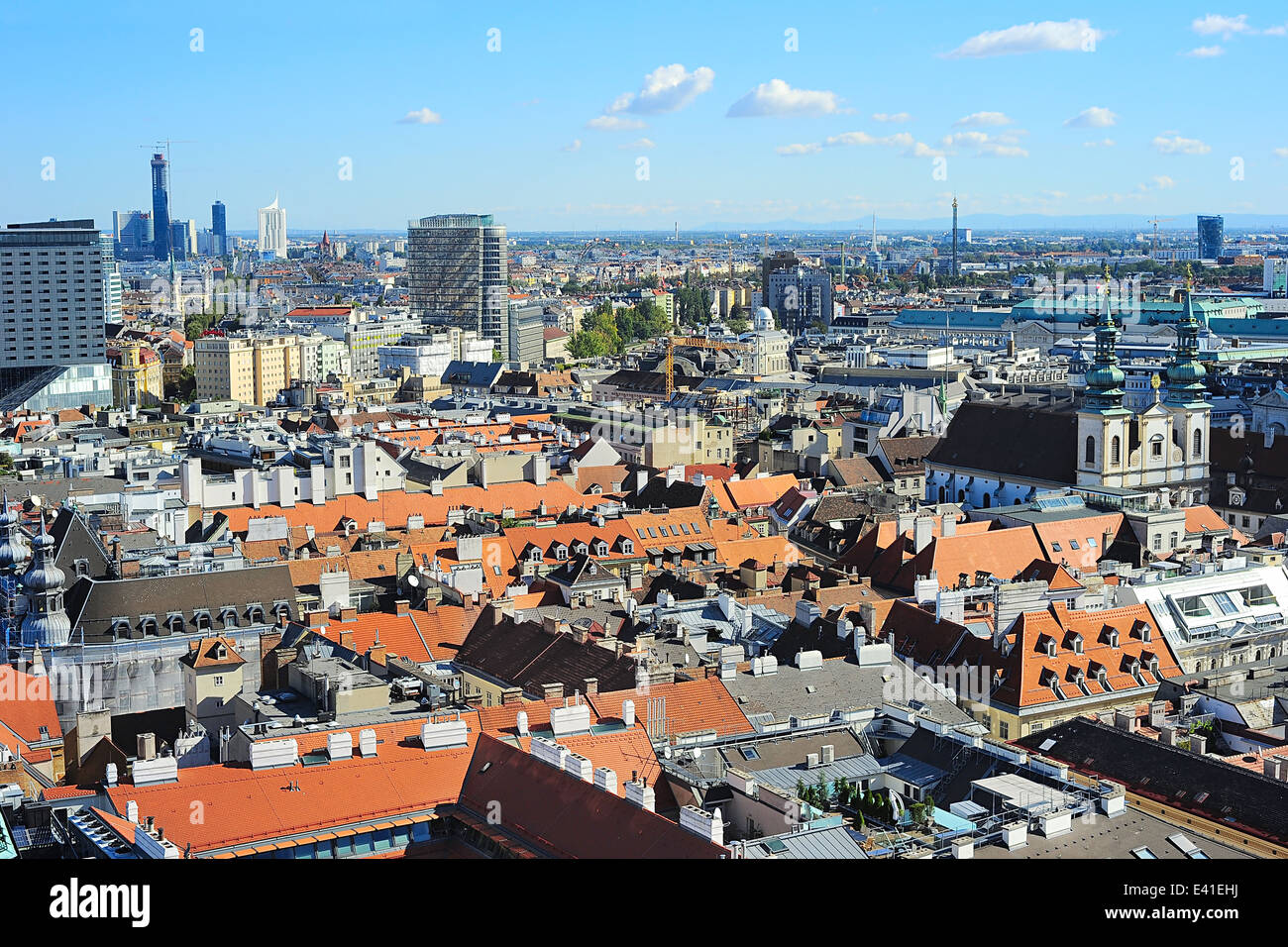 Skyline von Wien. Blick vom Stephansdom entfernt. Österreich Stockfoto
