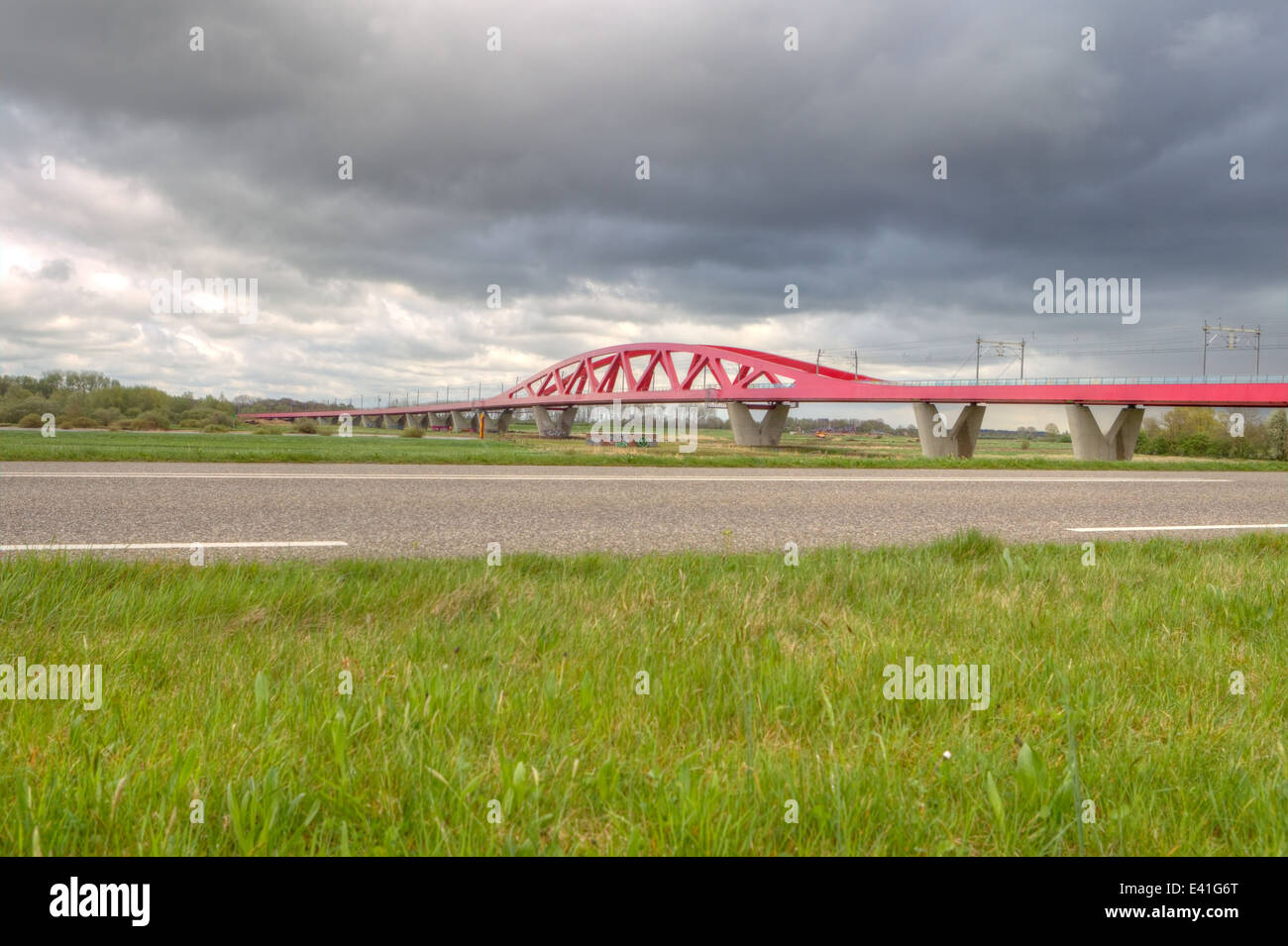 IJssel Brückenneubau in Zwolle, Niederlande Stockfoto