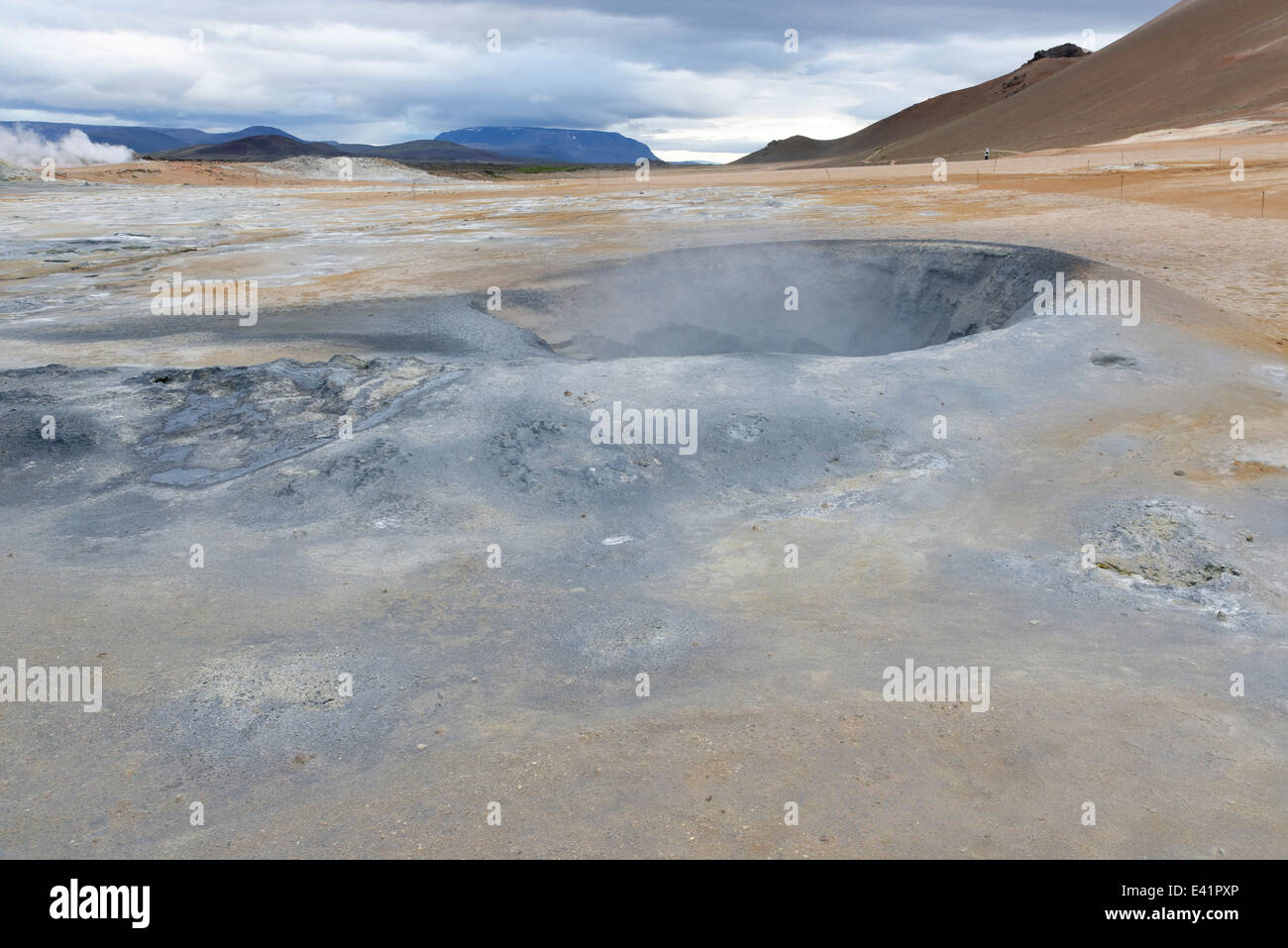 Namajfall Schlamm Topf oder Schlammbad, Namafjall, Hverir, Hverarönd, Myvatn, North Island Stockfoto