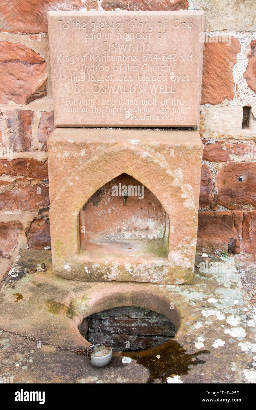 St Oswold nun, in der Kirkoswold Kirche in der Eden Valley, Cumbria, Stockfoto