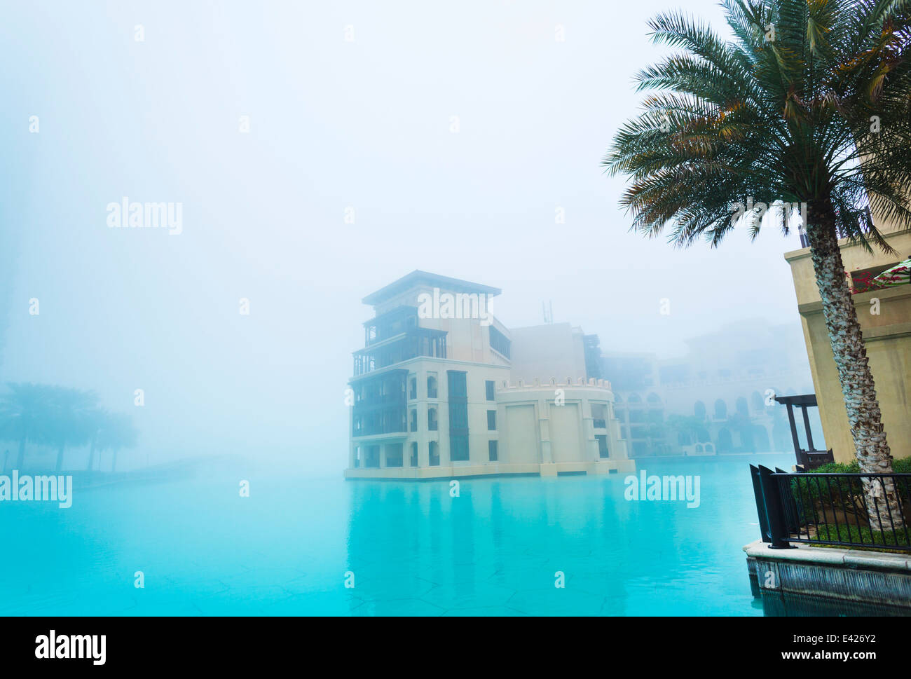 Downtown Dubai, Burj Khalifa Lake, Old Town Island, Vereinigte Arabische Emirate Stockfoto