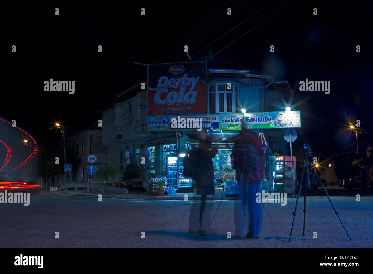 Nacht-Fotografie-Kurs in Bulgarien Stockfoto