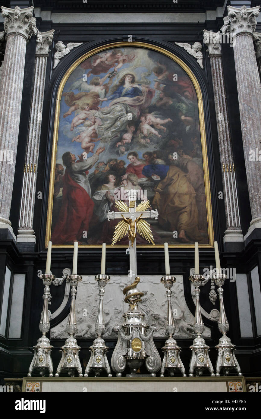 Übernahme der Jungfrau.1626 von Peter Paul Rubens.1577-1640.im Barock.Kathedrale unserer Lieben Frau.Antwerpen.Belgien. Stockfoto