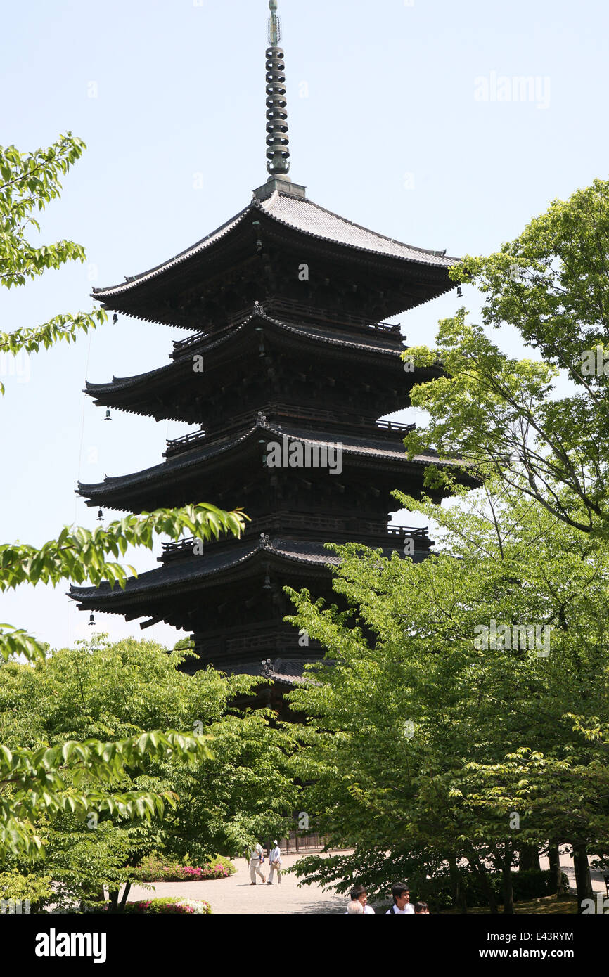 極楽-Ji Osten buddhistische Tempelgärten der Shingon-Sekte in Kyoto, Japan Stockfoto