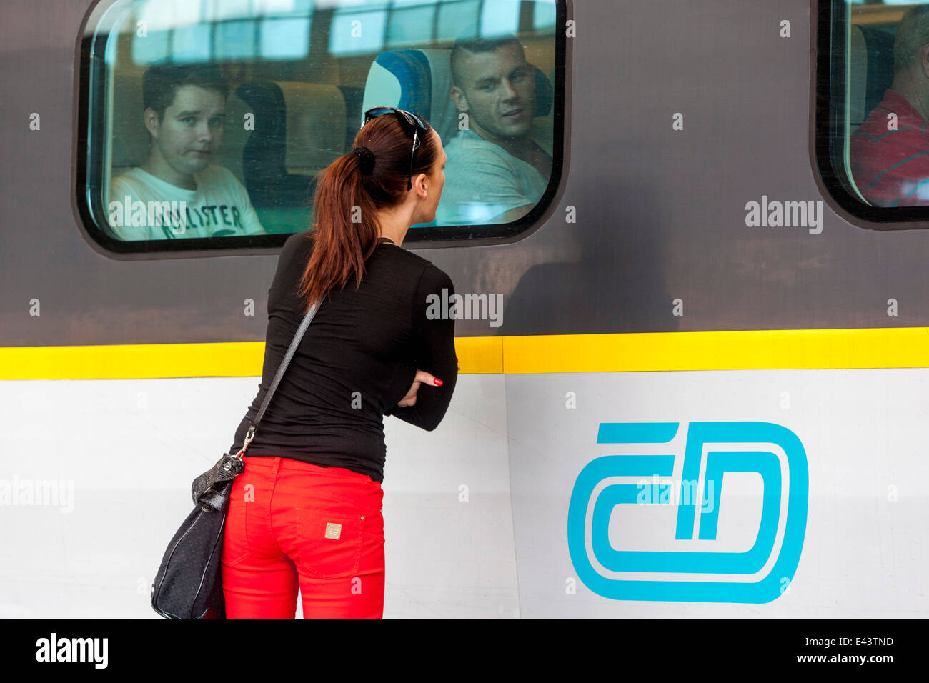 Prag, Bahnhof, Tschechische Republik. Stockfoto