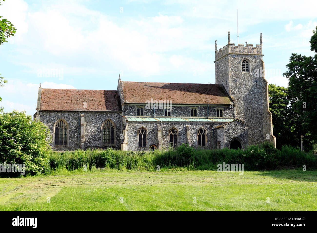 Burnham Thorpe, mittelalterliche Pfarrkirche Kirche, Norfolk, Heimat von Admiral Lord Nelson, England UK Stockfoto
