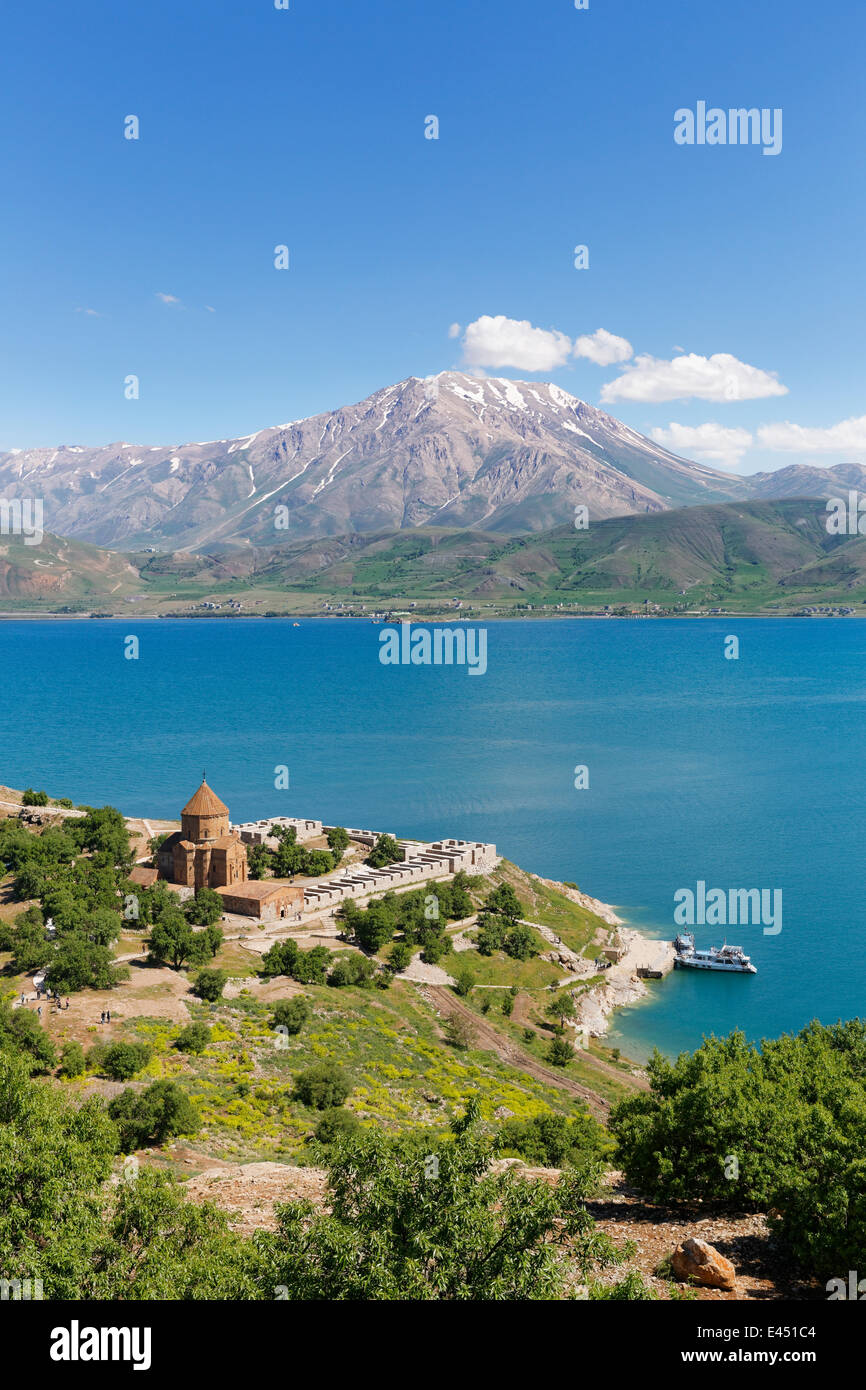 Armenische Kirche des Heiligen Kreuzes, Akdamar, Aghtamar, Akhtamar, Akdamar Adası, Van-See, Berg Çadır Dagi, Provinz Van Stockfoto