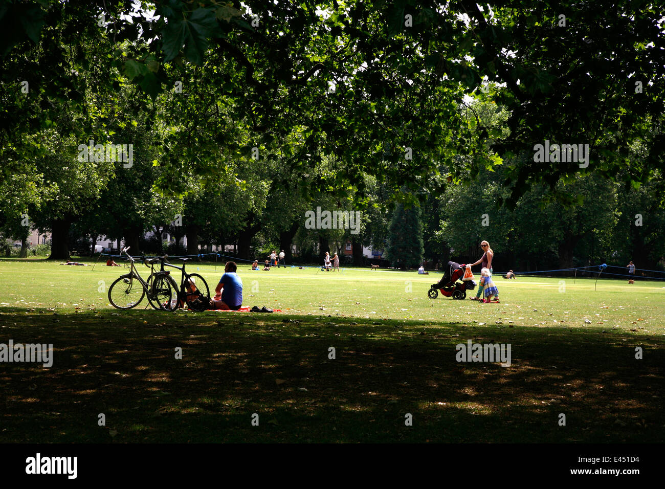 Hackney, London Fields, London, UK Stockfoto