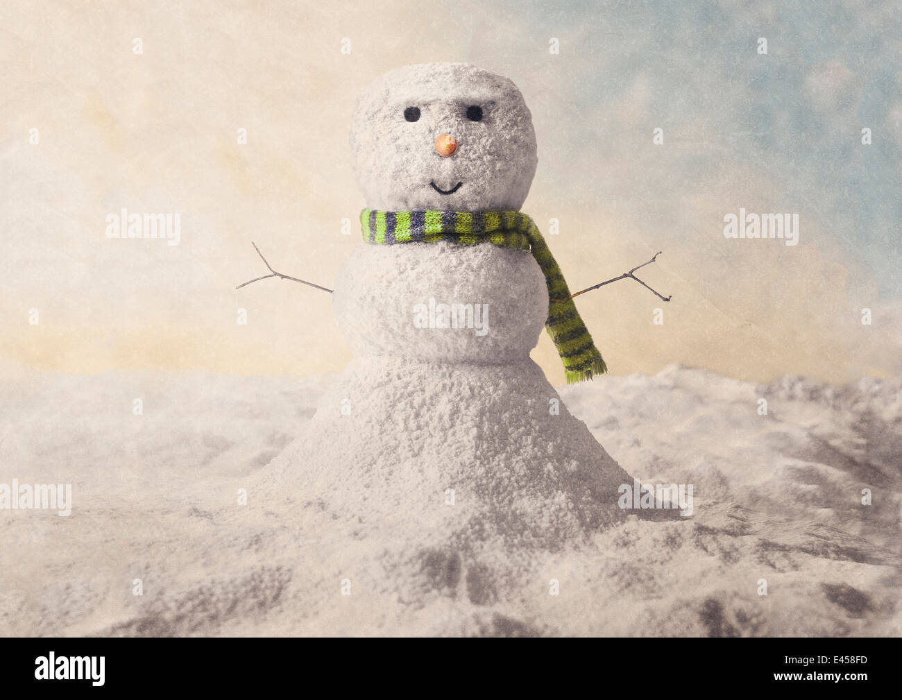 Modell eines Schneemanns Stockfoto