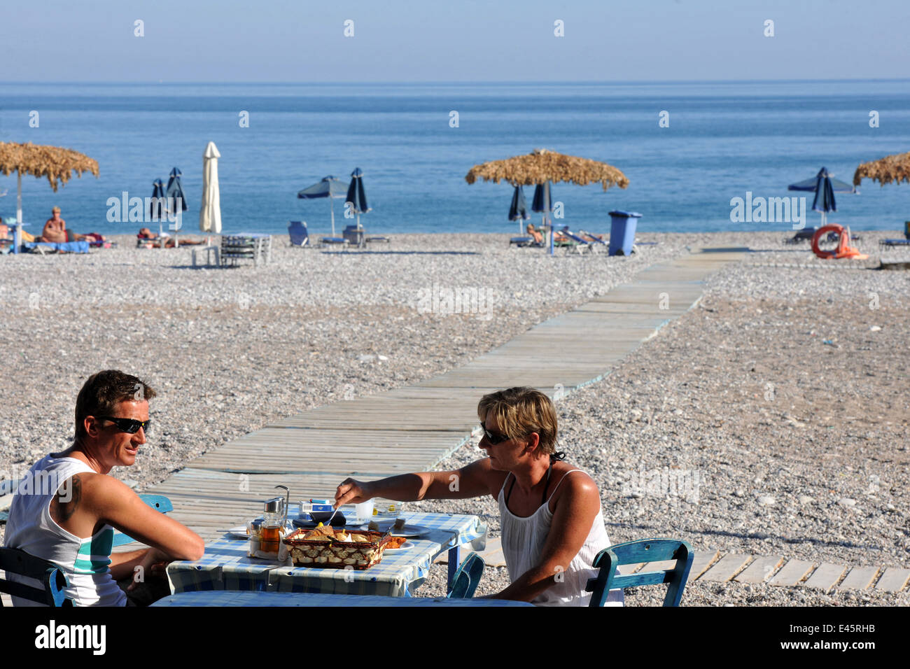 Griechenland, Rhodos, Afandou, Traganou-Strang Stockfoto