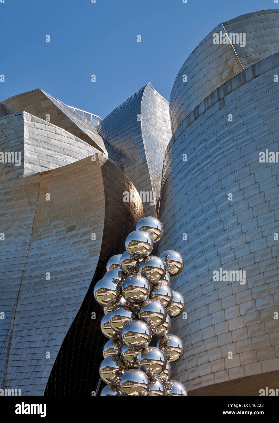 Guggenheim Museum Bilbao, Bilbao, Spanien. Architekt: Frank Gehry, 1997. Stockfoto