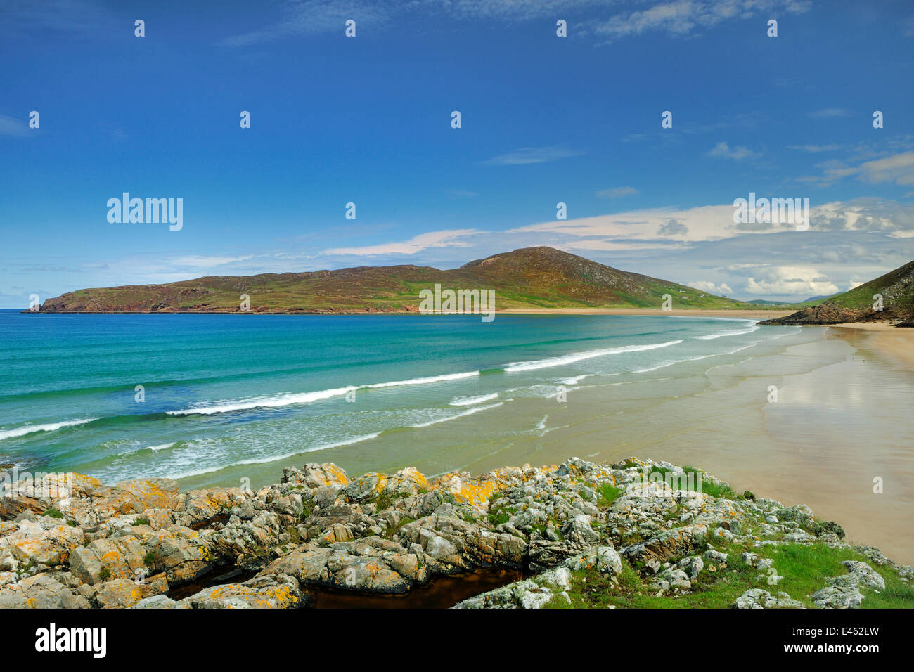 Tranarossan Bay, in der Nähe von Melmore Head, Rosguill Halbinsel, County Donegal, Republik Irland, August 2011 Stockfoto