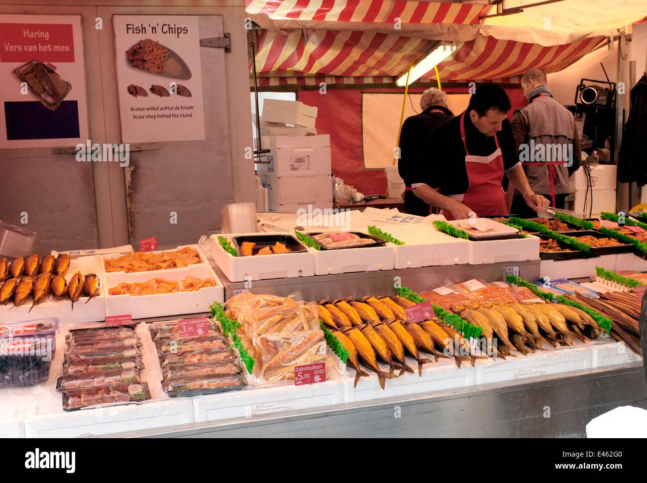 FischStall in der Albert Cuyp Market in Amsterdam Stockfotografie Alamy