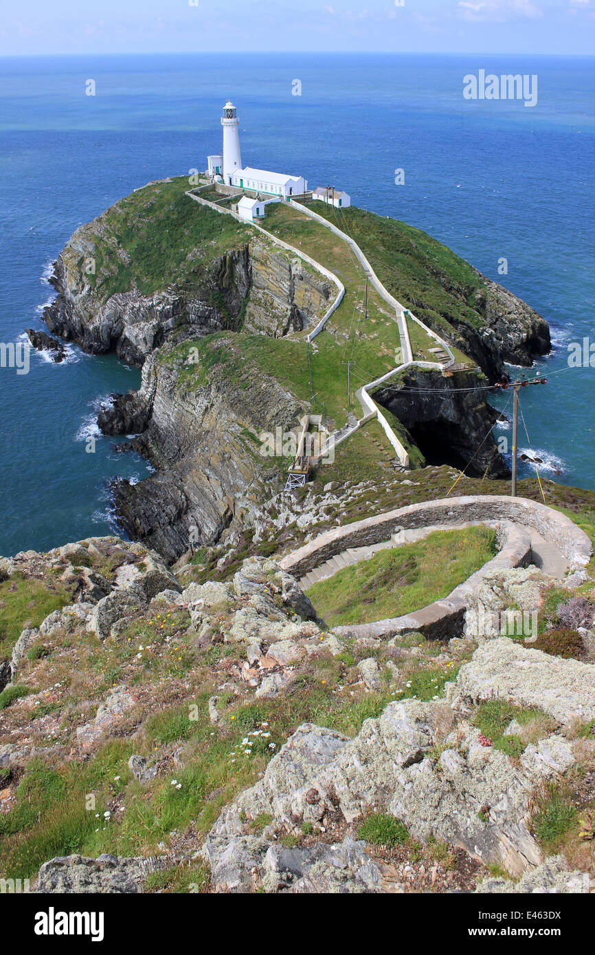 South Stack Leuchtturm, Anglesey, Wales Stockfoto