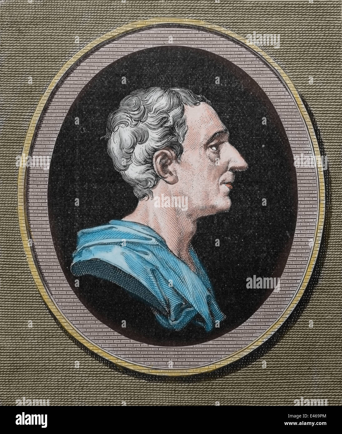Montesquieu (1689-1755). Französischer Jurist und politischer Philosoph. Theorie: Gewaltenteilung. Zeitalter der Aufklärung. Stockfoto