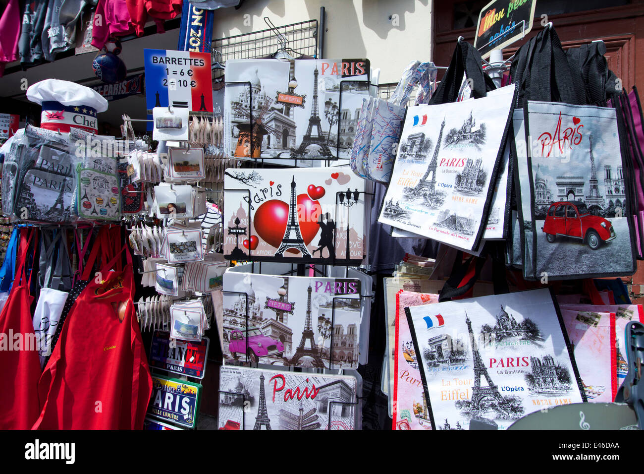 Souvenirs, Paris, Frankreich Stockfotografie - Alamy