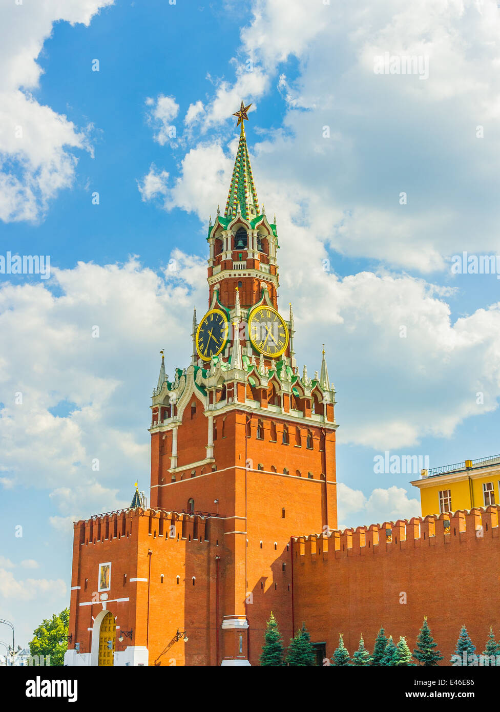 Moskauer Kreml, Spasskaja (Retter) clock Tower, Roter Platz, Moskau, Russland Stockfoto