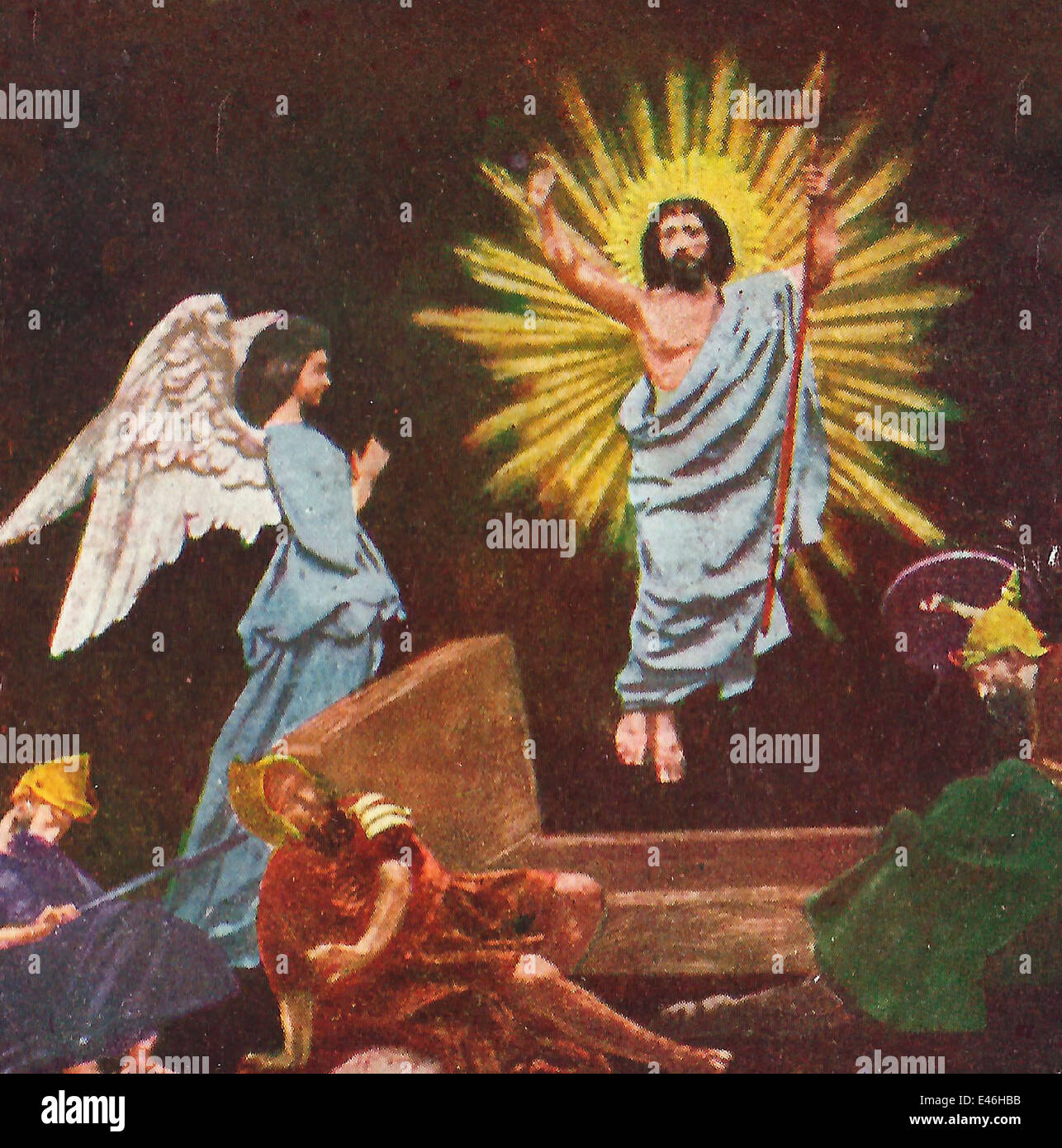 Die Auferstehung - Jesus Christus von den Toten steigt Stockfoto