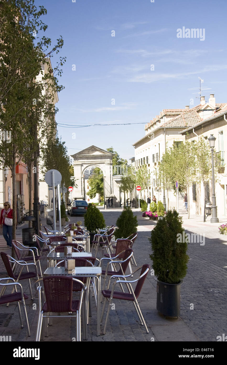 La Granja de San Ildefonso Hauptplatz, Segovia Stockfoto