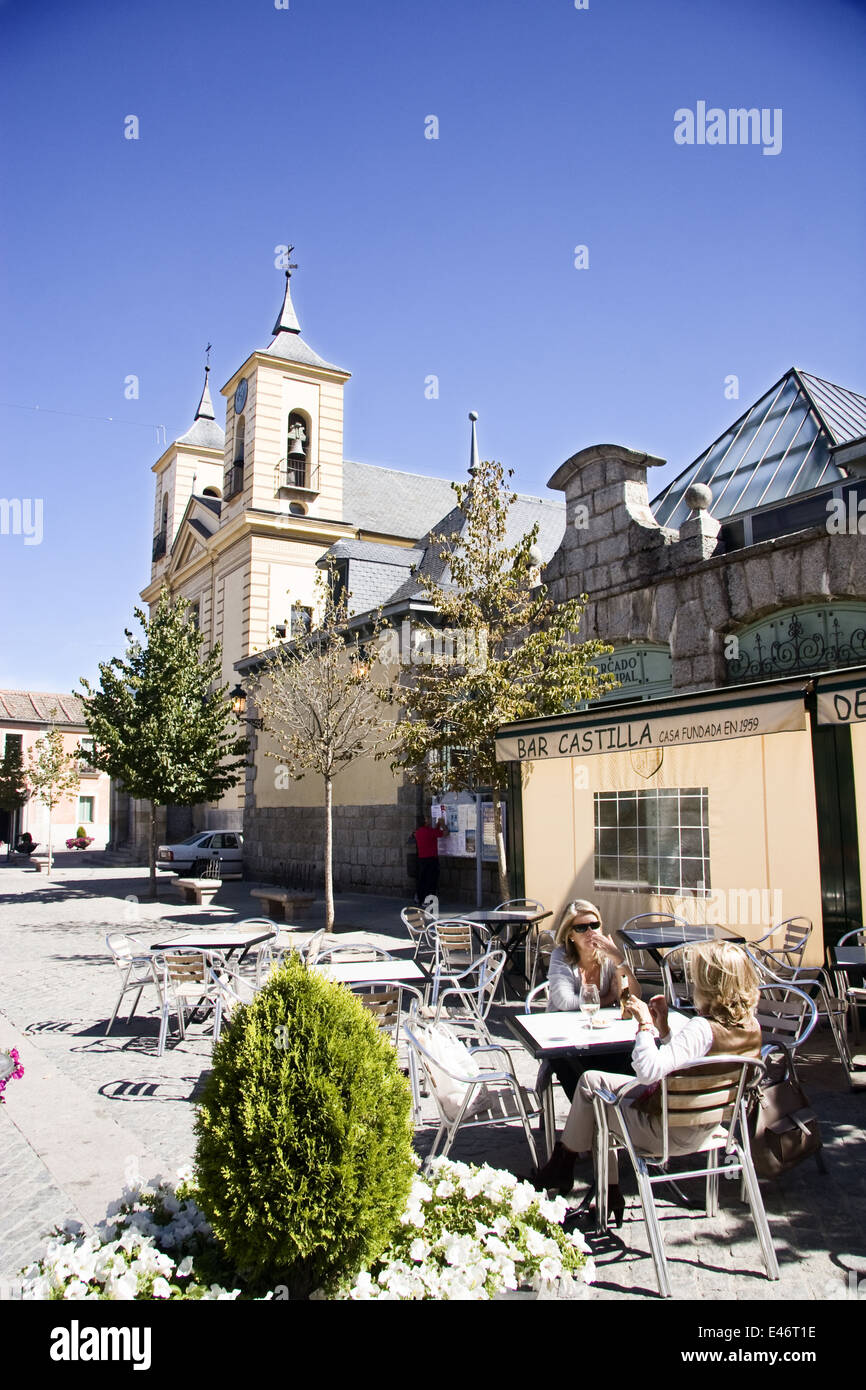 La Granja de San Ildefonso Hauptplatz, Segovia Stockfoto