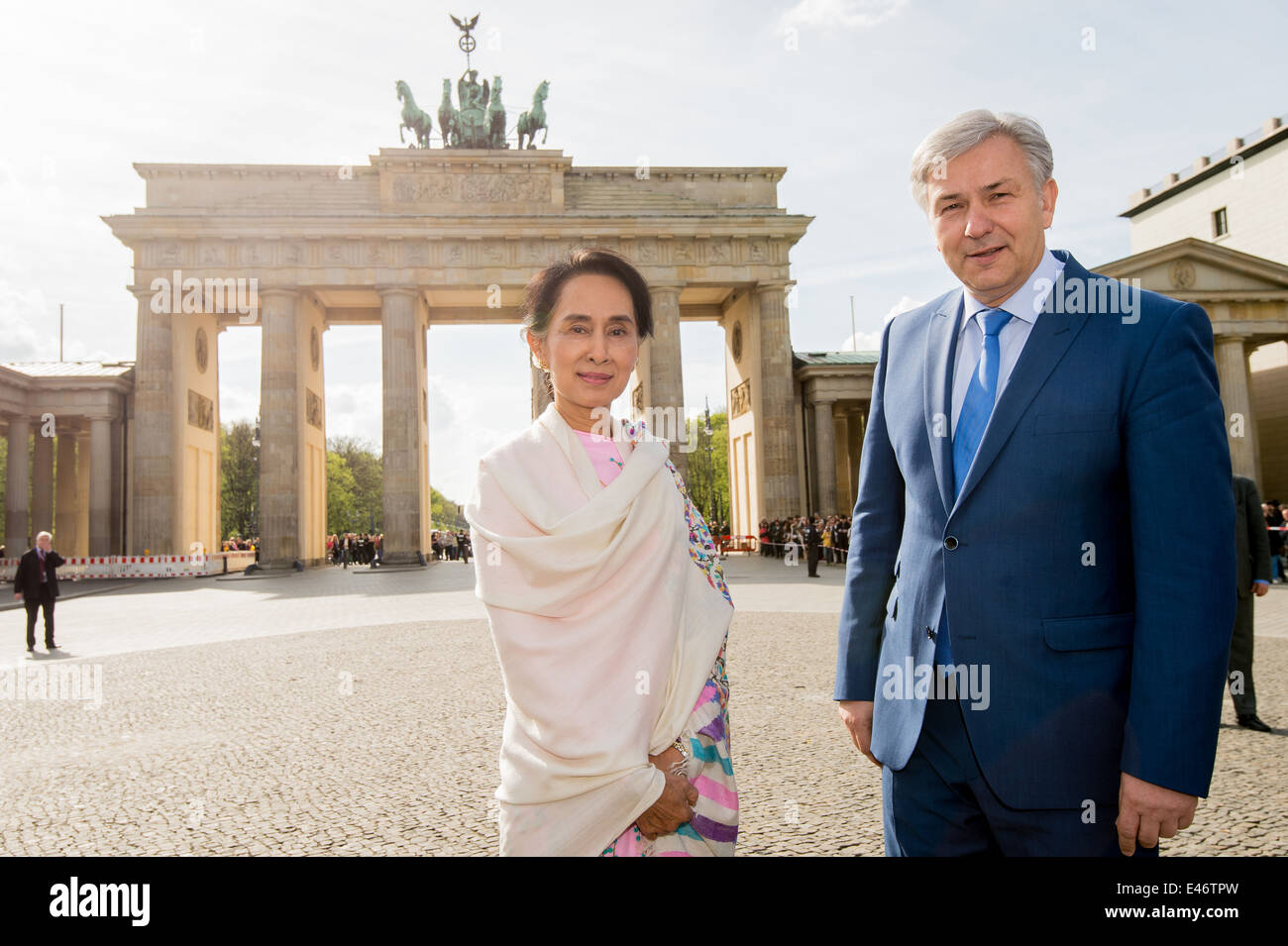 Berlin, Deutschland, Aung San Suu Kyi, NLD und Klaus Wowereit, SPD Stockfoto