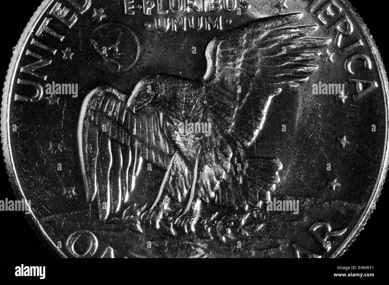 Amerikanischen Eisenhower-Dollar Münze Eagle in Studioumgebung Stockfoto