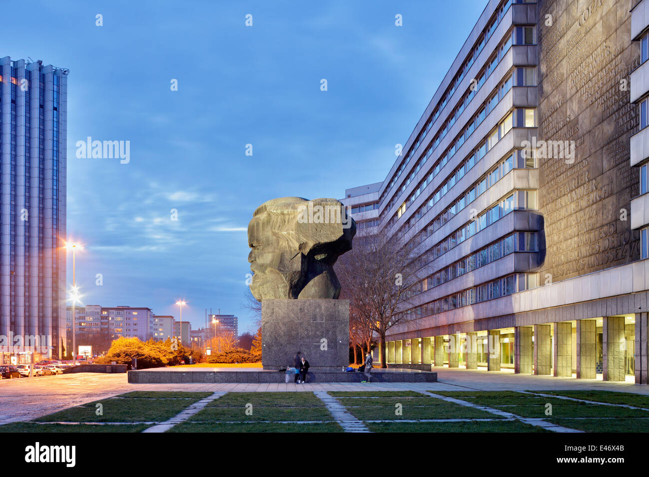 Chemnitz, Deutschland, Karl-Marx-Monument, entworfen von Lew Kerbel Stockfoto
