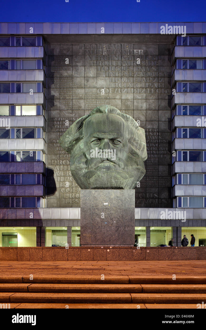 Chemnitz, Deutschland, Karl-Marx-Monument, entworfen von Lew Kerbel Stockfoto