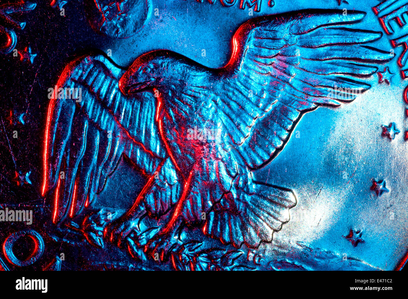 Amerikanischen Eisenhower-Dollar Münze Eagle in Studioumgebung Stockfoto