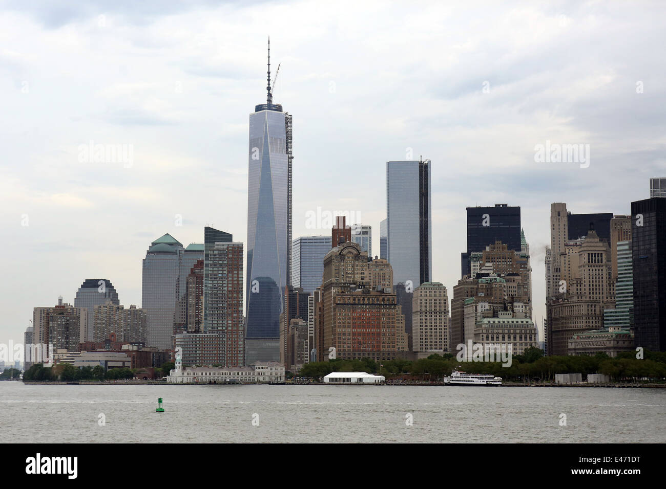 Skyline von New York, USA, mit dem One World Trade Center Stockfoto