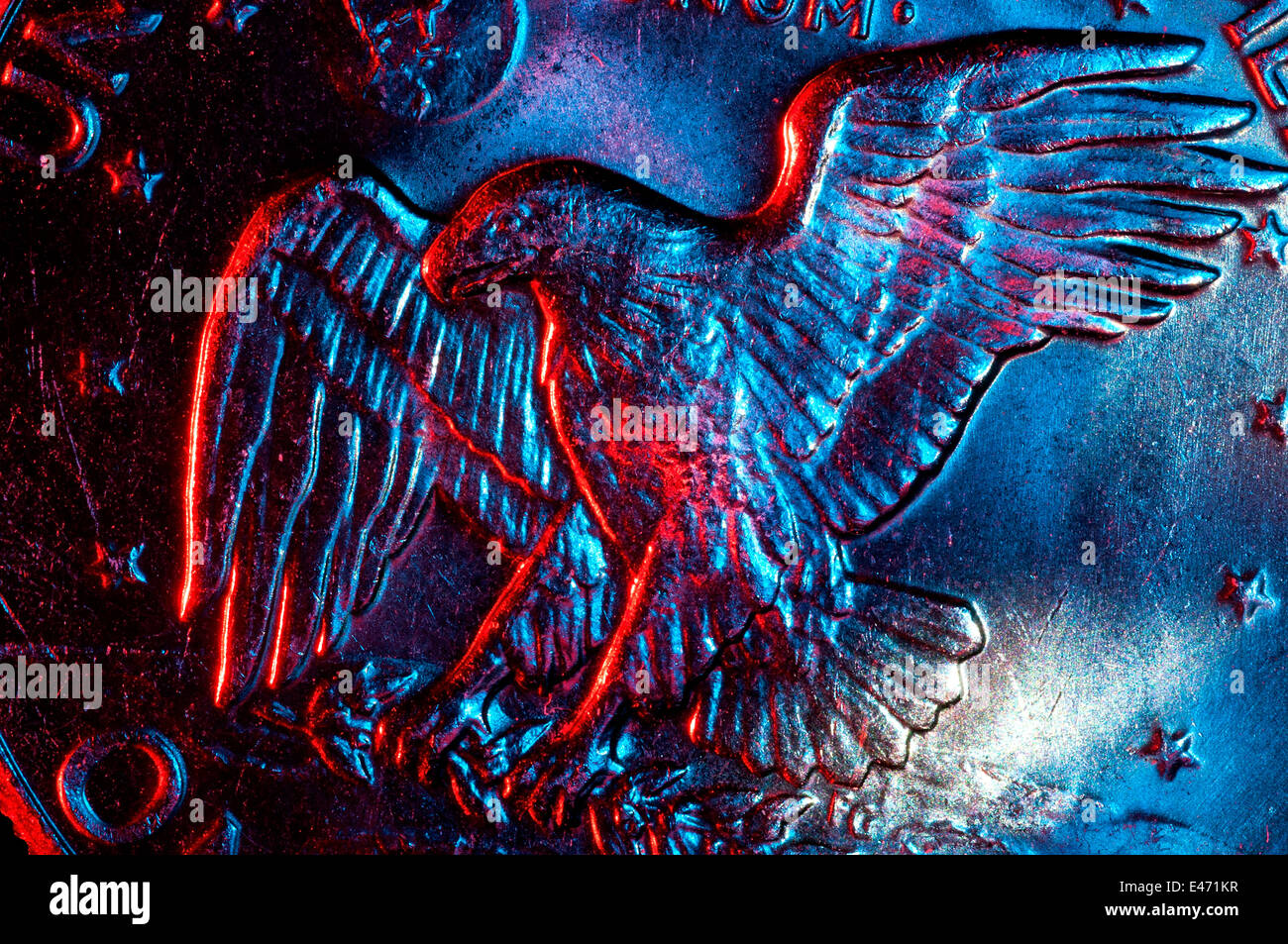 Amerikanischen Eisenhower-Dollar Münze Eagle in Studioumgebung Stockfoto