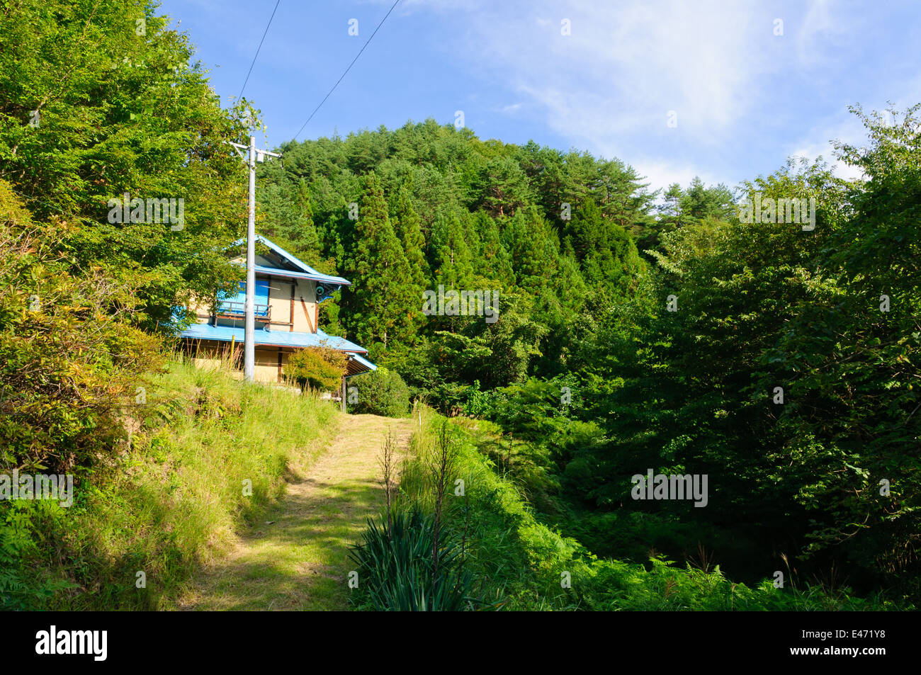 Landschaft von Achi Dorf im südlichen Nagano, Japan Stockfoto