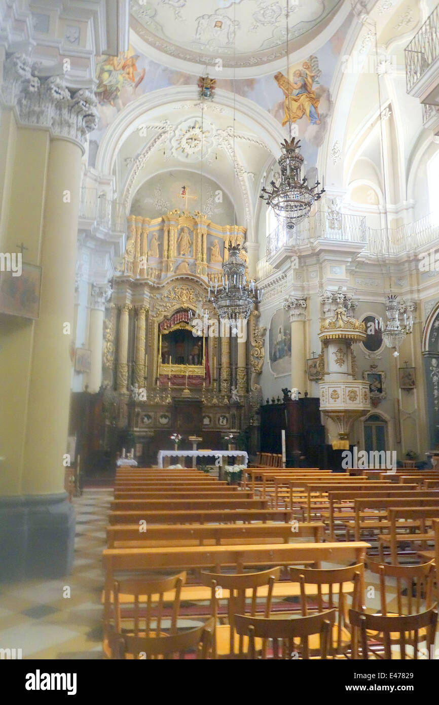 San Pietro Modica - beeindruckende Interieur Stockfoto