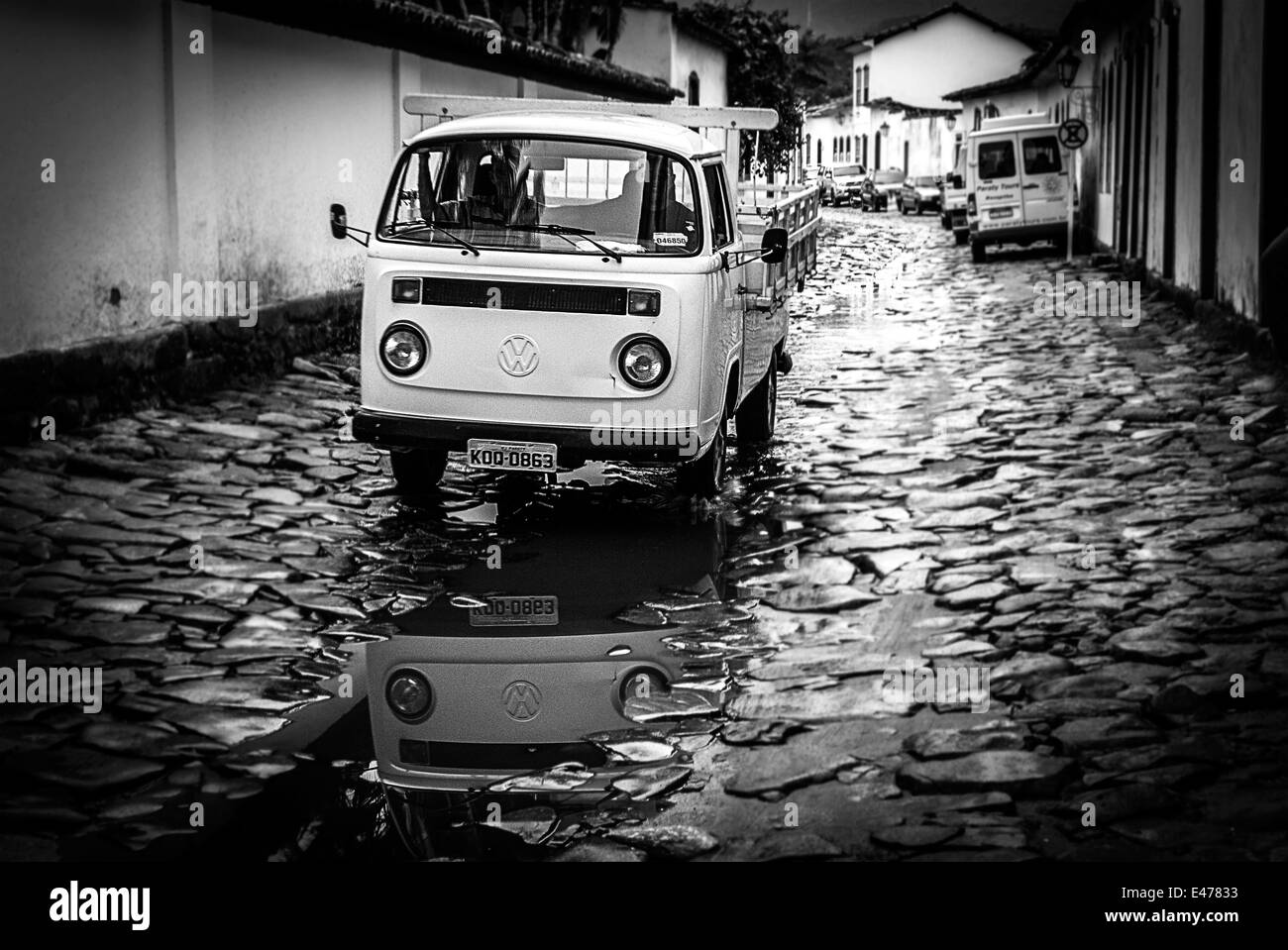 Paraty, Rio De Janeiro, Brasilien. Koloniale Straße in Paraty Stadt Stockfoto