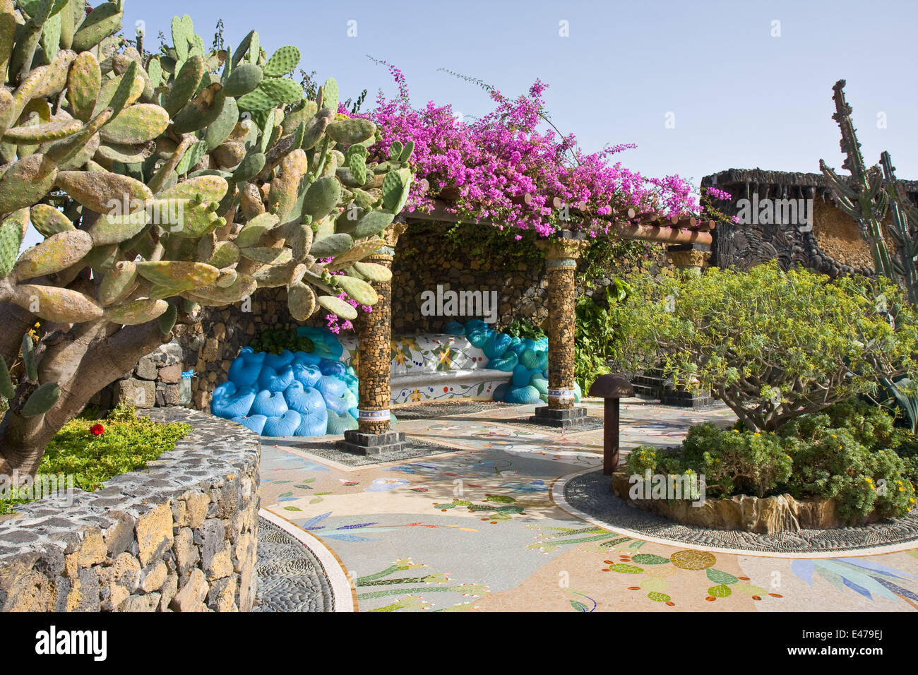 Gaudi wie Plaza Glorieta auf La Palma, Kanarische Inseln Stockfoto