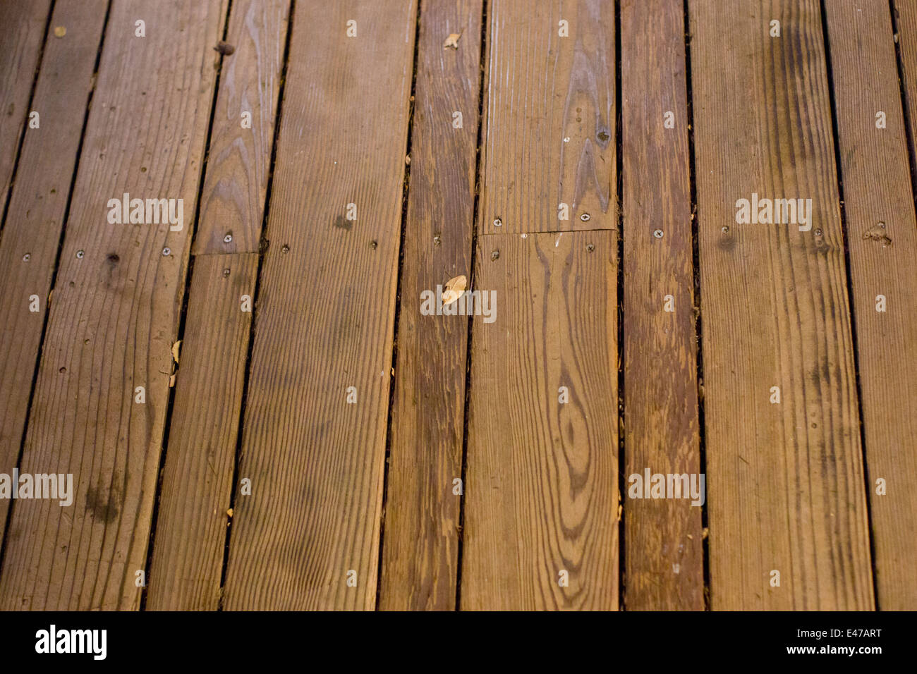 harten Holzboden Stockfoto