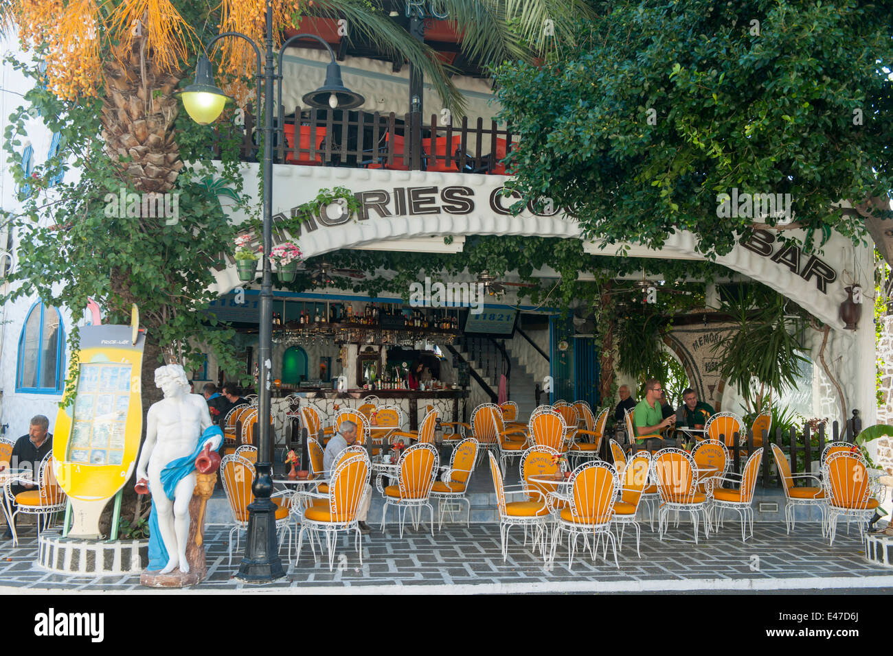 Griechenland, Rhodos, Lardos, Erinnerungen-Cocktail-Bar Stockfoto