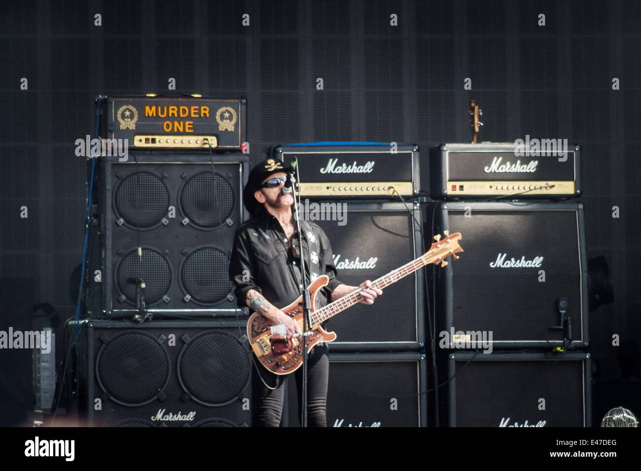 London, UK. 4. Juli 2014. Motörhead spielen die Hauptbühne beim Barclaycard British Summer Time Festival im Londoner Hyde Park Credit: Guy Corbishley/Alamy Live News Stockfoto