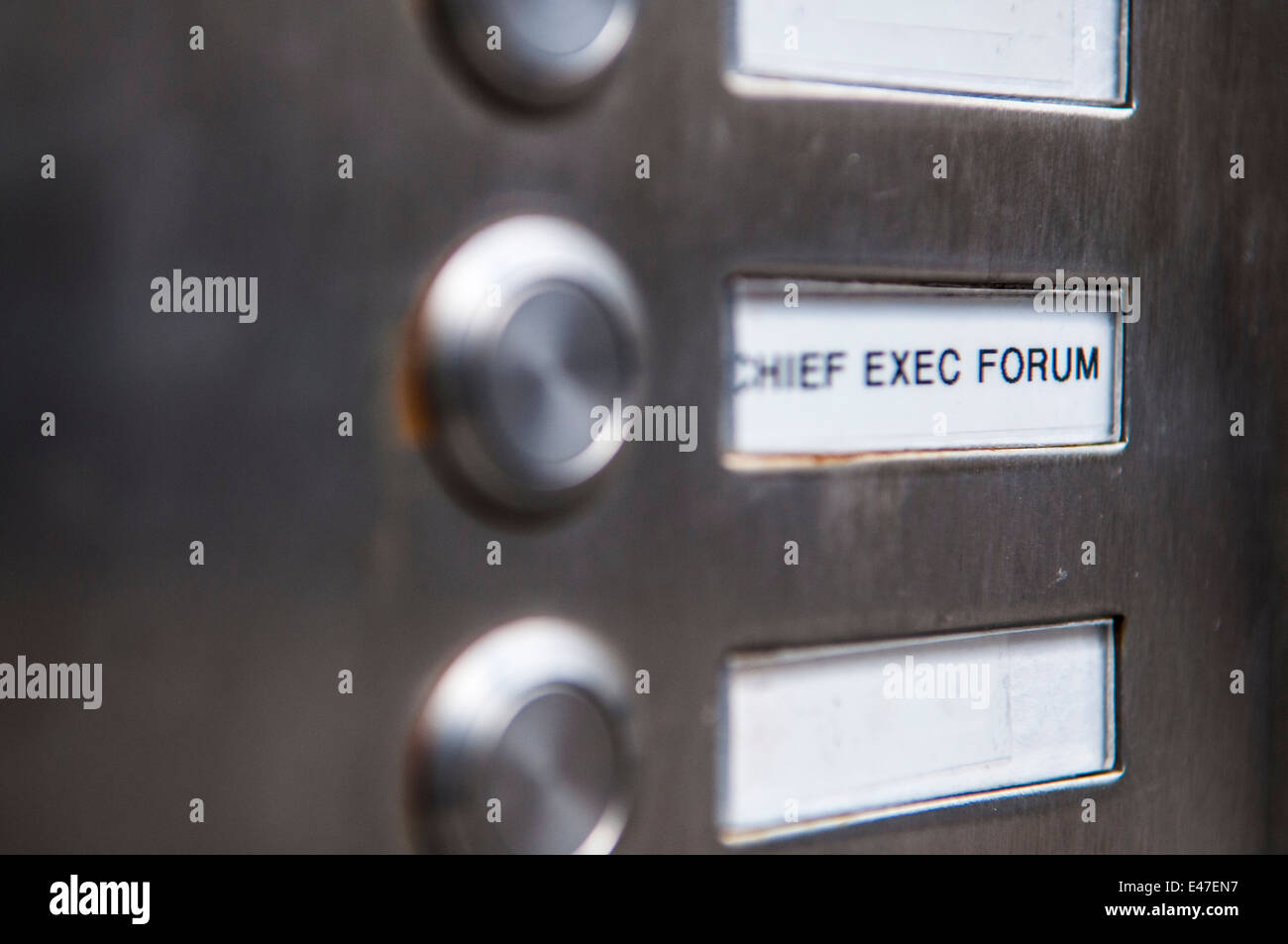 Rufen Sie Glocke für den Chief Executive Forum Stockfoto