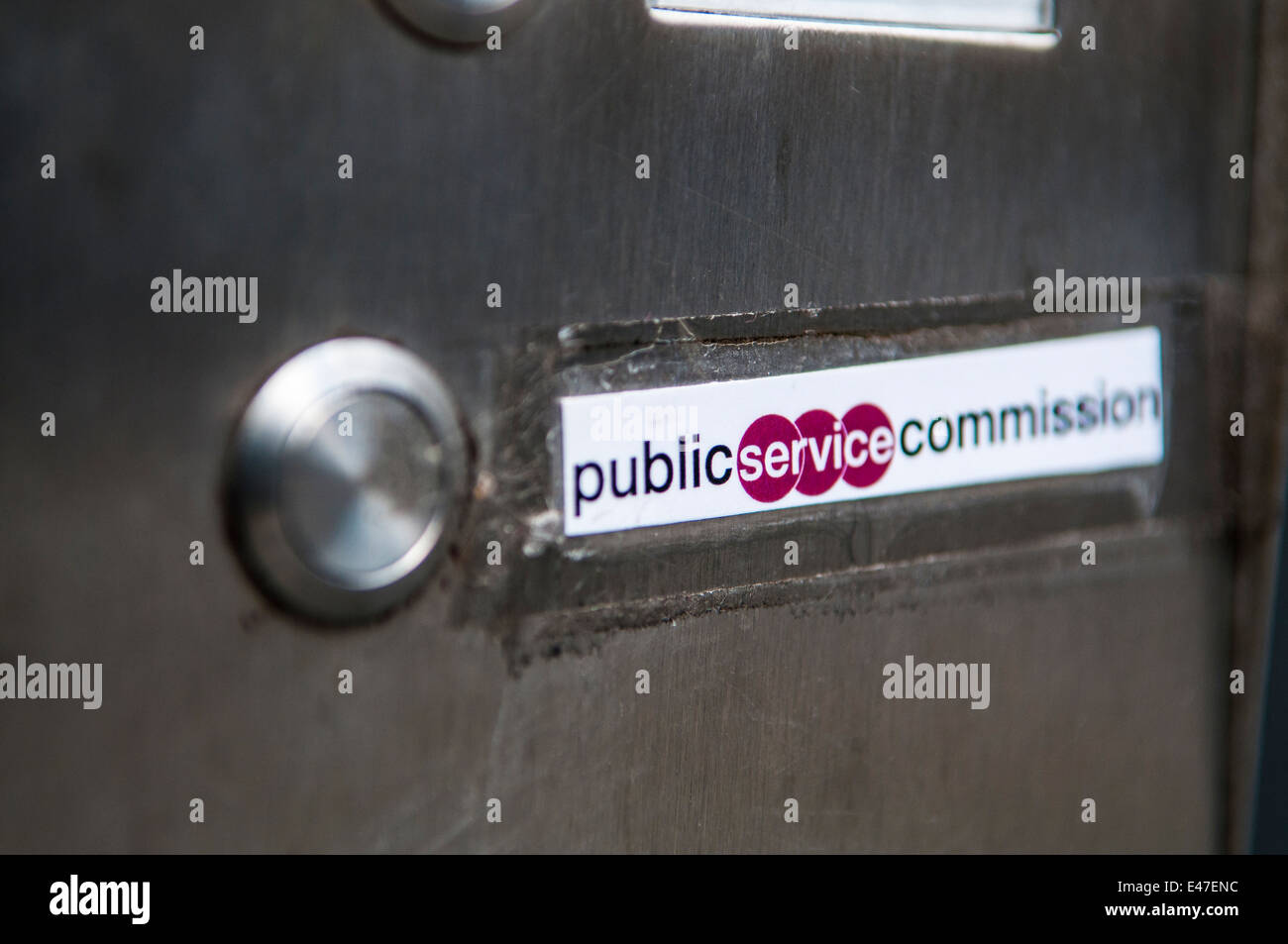Rufen Sie Glocke für die Public Service Commission Stockfoto