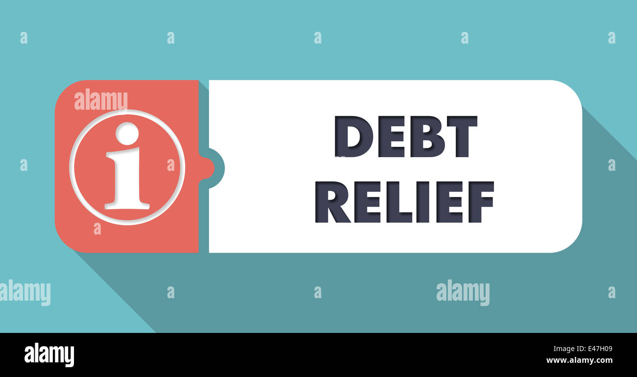 Debt Relief im Flat Design Concept. Stockfoto