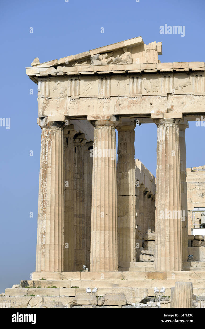 Tempel des Parthenon in Athen, Griechenland-Akropolis Stockfoto